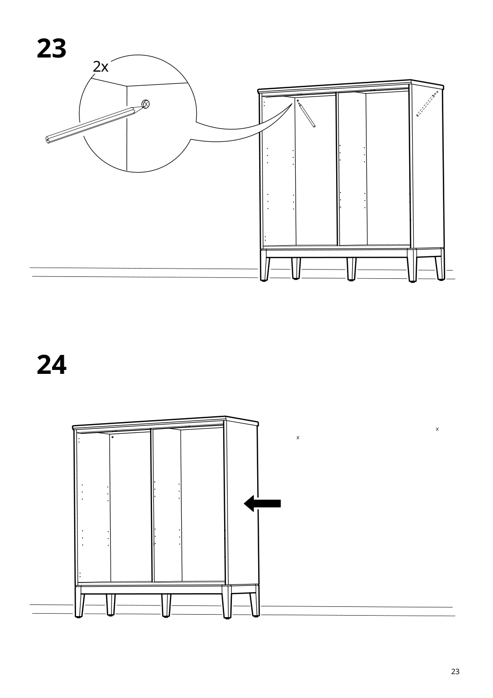 Assembly instructions for IKEA Idanaes cabinet with bi folding doors dark brown stained | Page 23 - IKEA IDANÄS cabinet with bi-folding doors 804.588.20