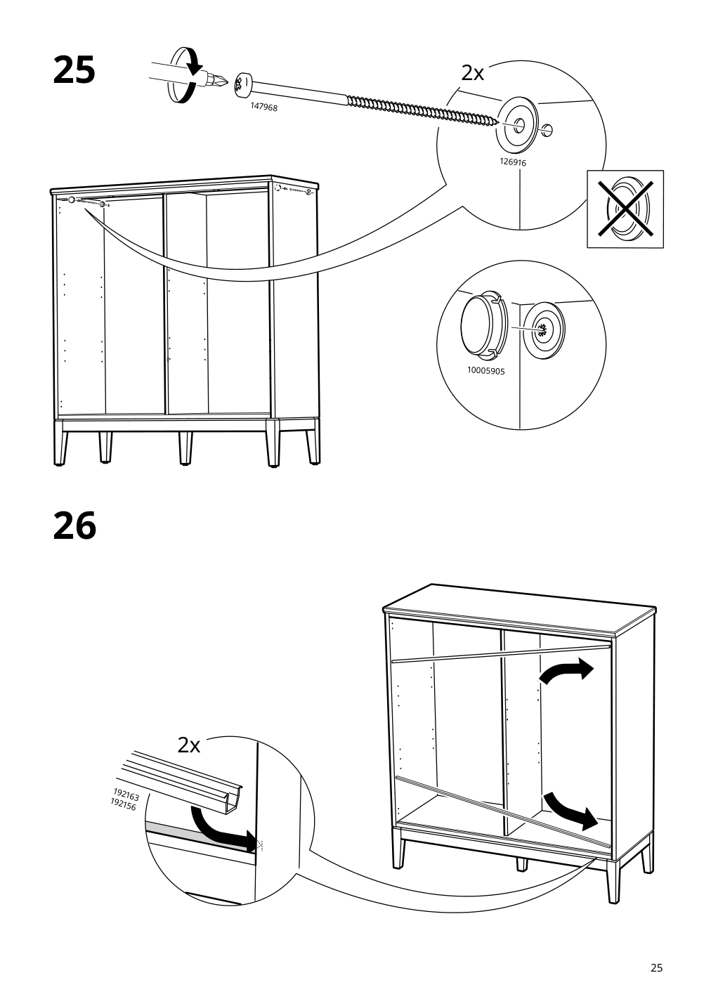 Assembly instructions for IKEA Idanaes cabinet with bi folding doors dark brown stained | Page 25 - IKEA IDANÄS cabinet with bi-folding doors 804.588.20