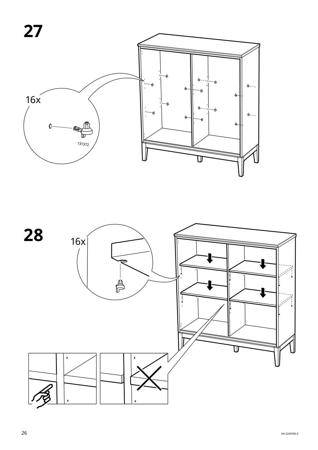 Assembly instructions for IKEA Idanaes cabinet with bi folding doors dark brown stained | Page 26 - IKEA IDANÄS cabinet with bi-folding doors 804.588.20