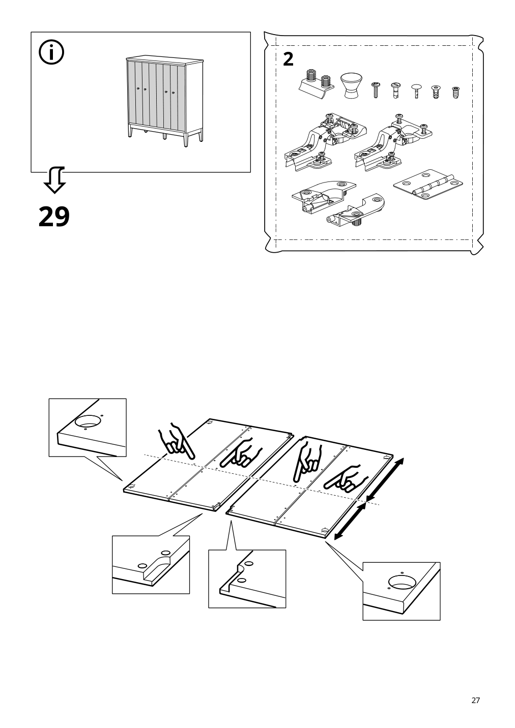 Assembly instructions for IKEA Idanaes cabinet with bi folding doors dark brown stained | Page 27 - IKEA IDANÄS cabinet with bi-folding doors 804.588.20