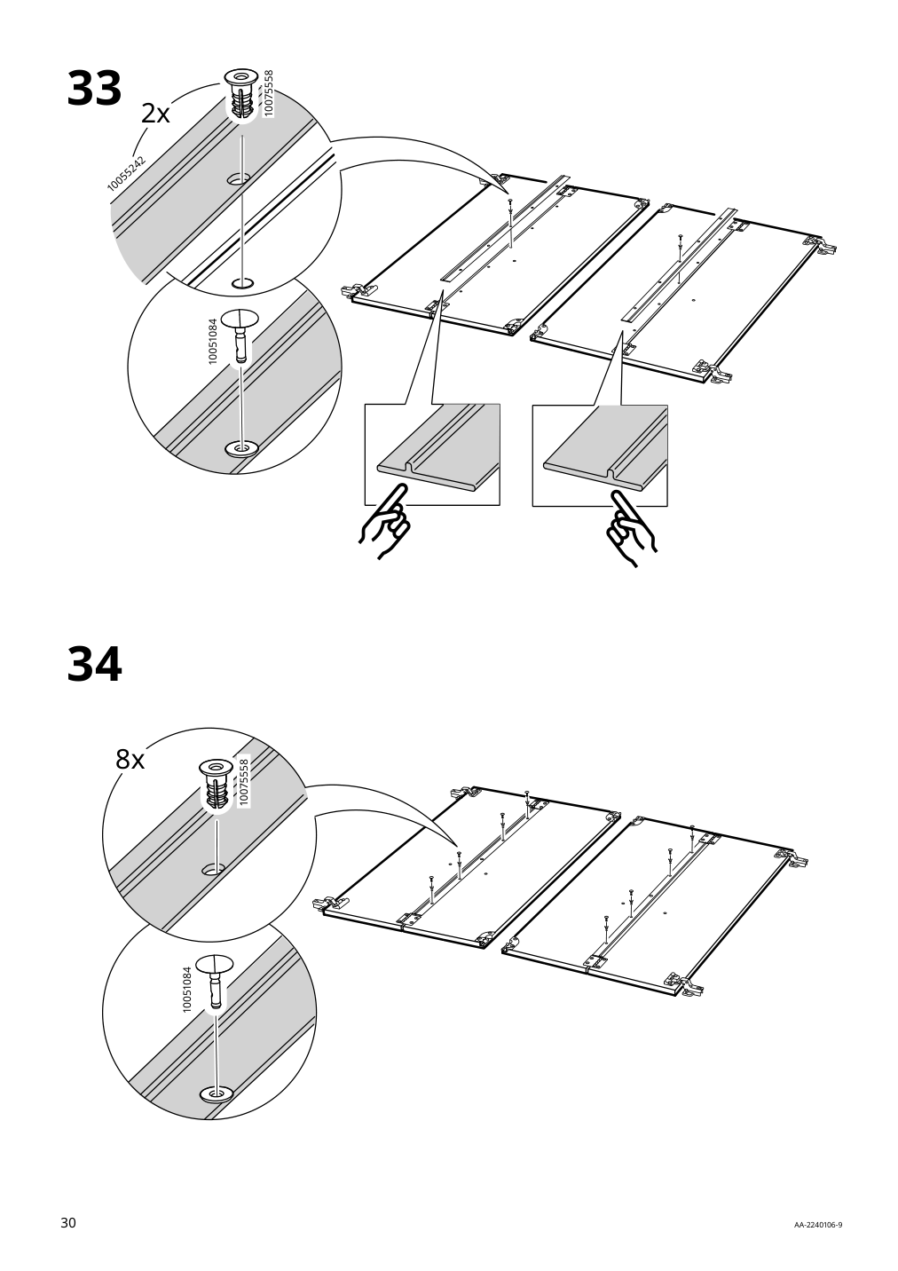 Assembly instructions for IKEA Idanaes cabinet with bi folding doors dark brown stained | Page 30 - IKEA IDANÄS cabinet with bi-folding doors 804.588.20