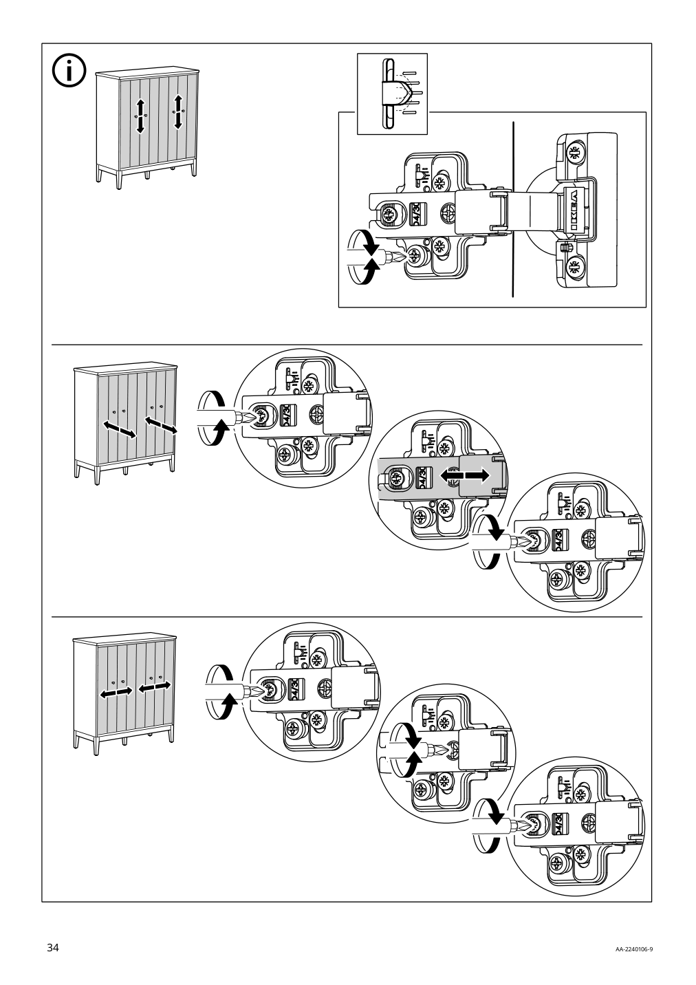 Assembly instructions for IKEA Idanaes cabinet with bi folding doors dark brown stained | Page 34 - IKEA IDANÄS cabinet with bi-folding doors 804.588.20