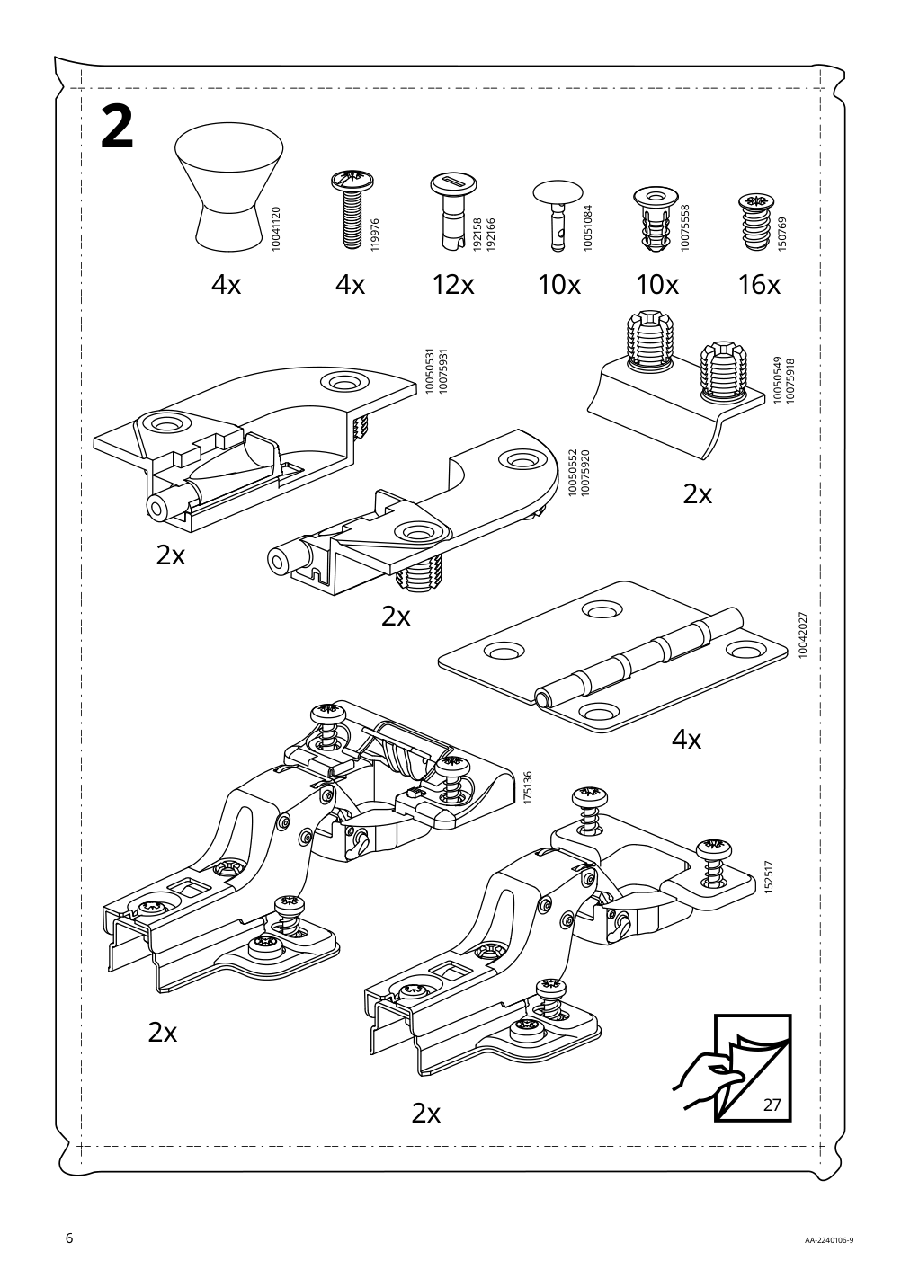 Assembly instructions for IKEA Idanaes cabinet with bi folding doors dark brown stained | Page 6 - IKEA IDANÄS cabinet with bi-folding doors 804.588.20