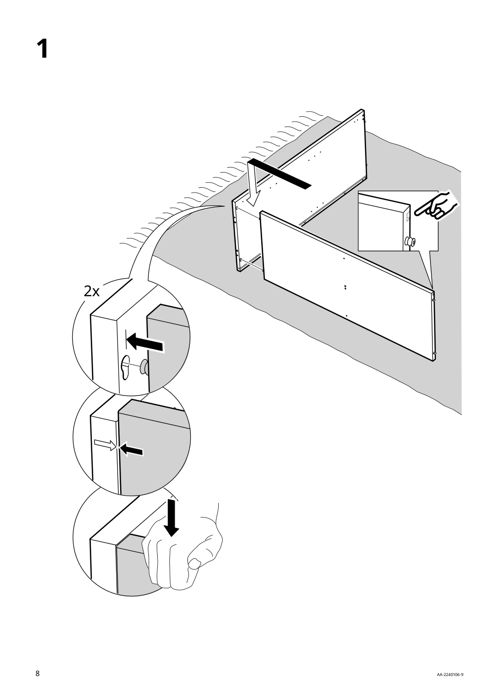 Assembly instructions for IKEA Idanaes cabinet with bi folding doors dark brown stained | Page 8 - IKEA IDANÄS cabinet with bi-folding doors 804.588.20