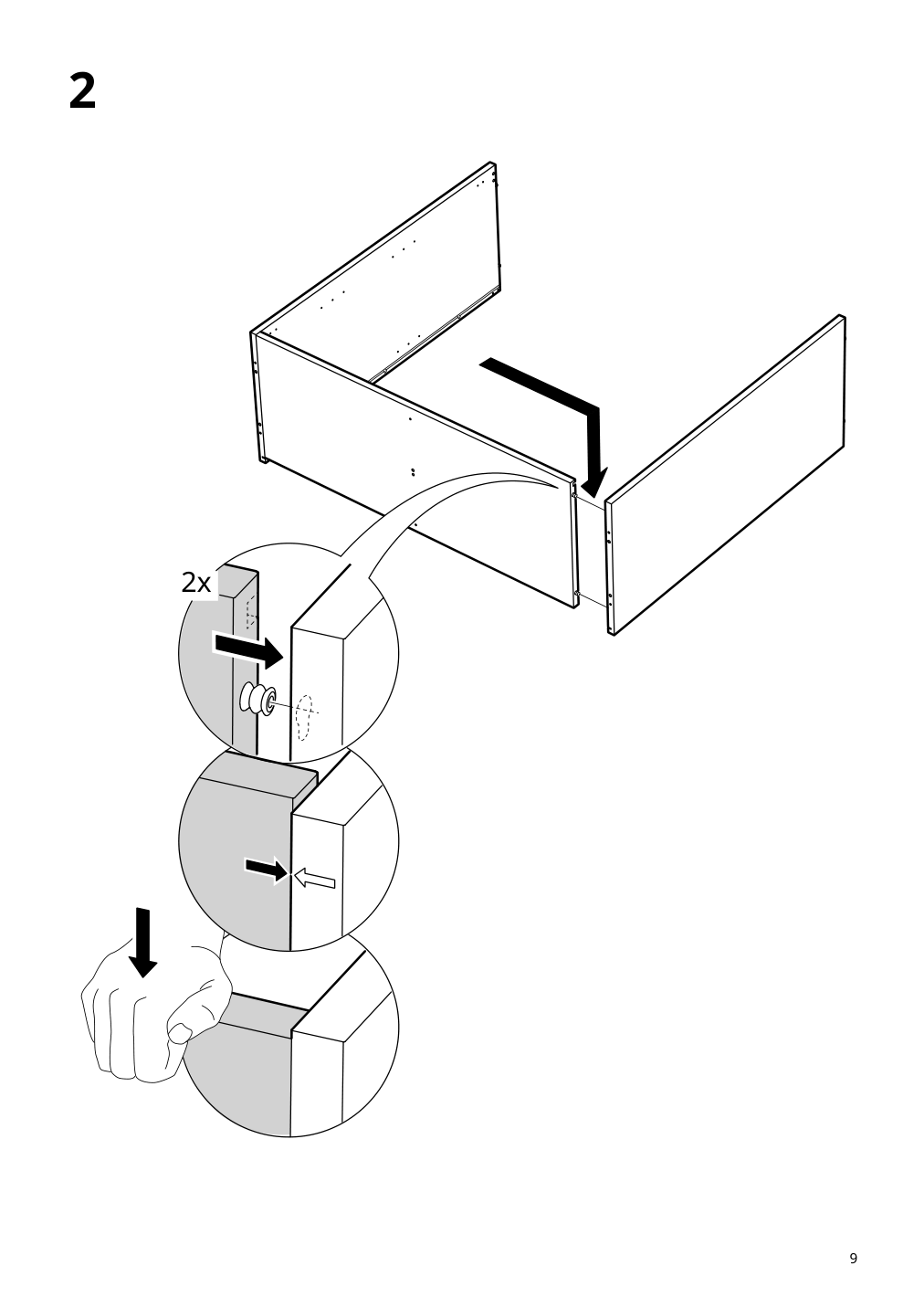 Assembly instructions for IKEA Idanaes cabinet with bi folding doors dark brown stained | Page 9 - IKEA IDANÄS cabinet with bi-folding doors 804.588.20