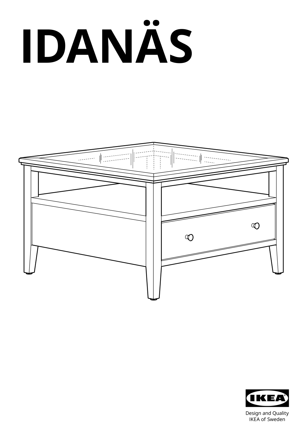 Assembly instructions for IKEA Idanaes coffee table dark brown stained | Page 1 - IKEA IDANÄS coffee table 105.000.02