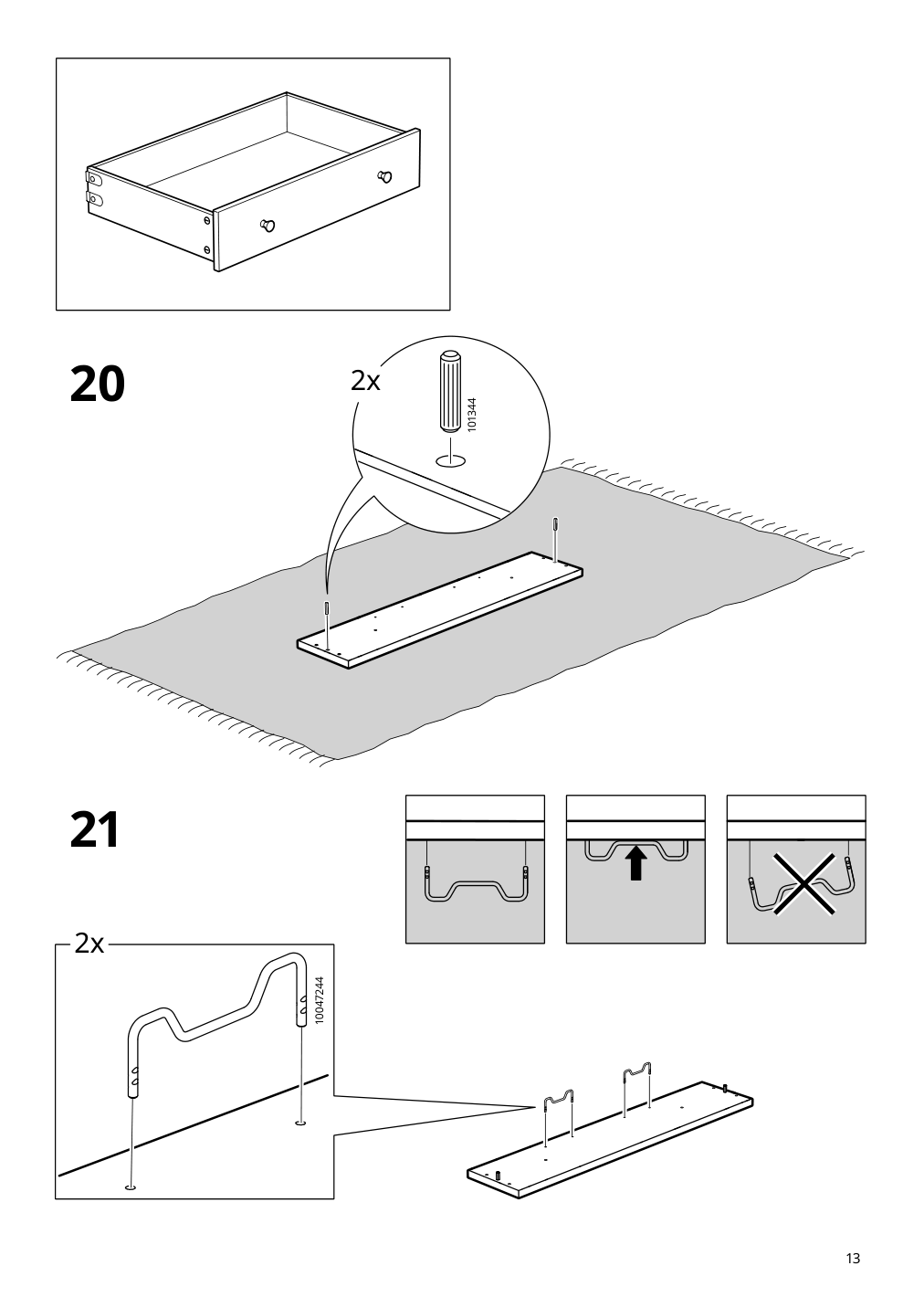 Assembly instructions for IKEA Idanaes coffee table dark brown stained | Page 13 - IKEA IDANÄS coffee table 105.000.02