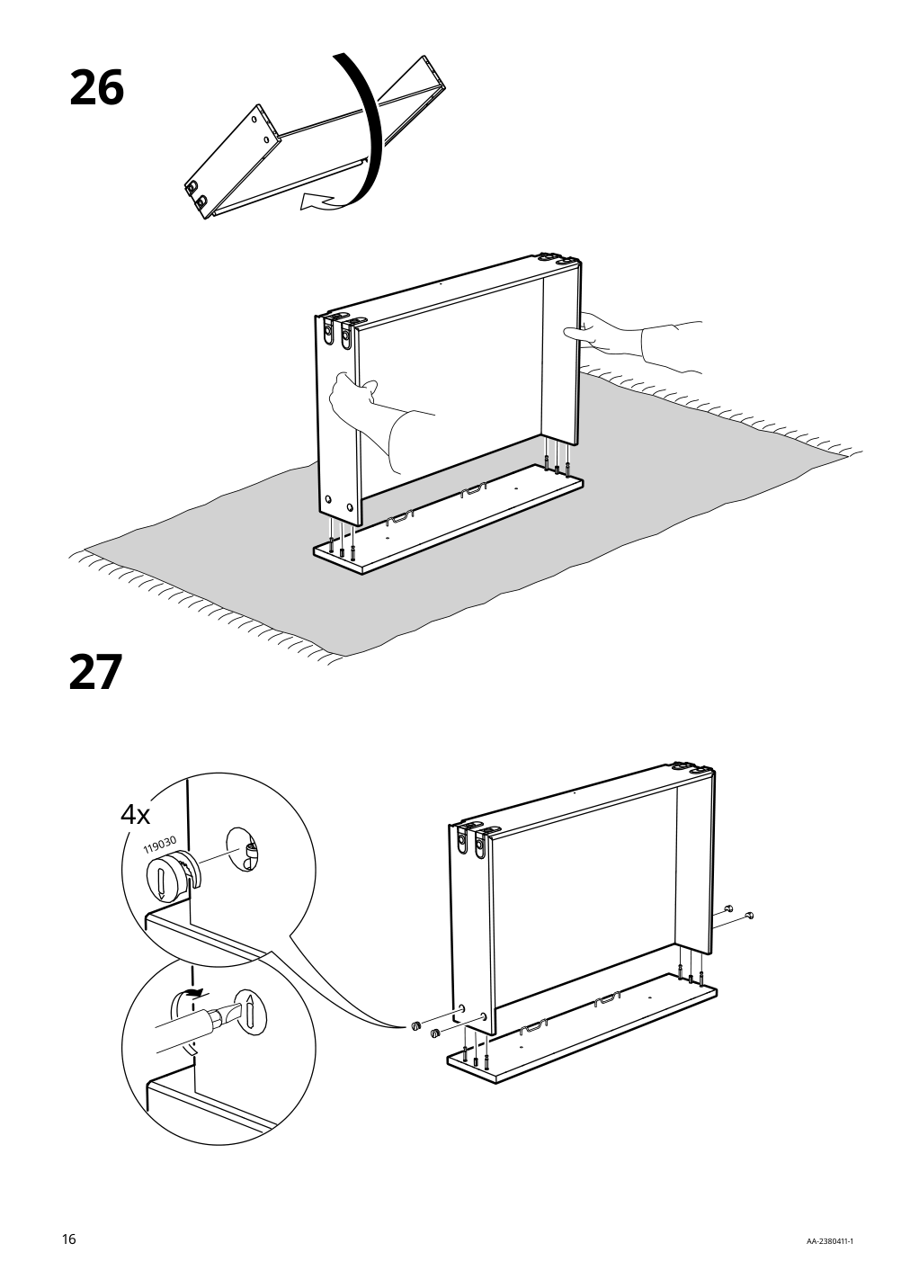 Assembly instructions for IKEA Idanaes coffee table dark brown stained | Page 16 - IKEA IDANÄS coffee table 105.000.02