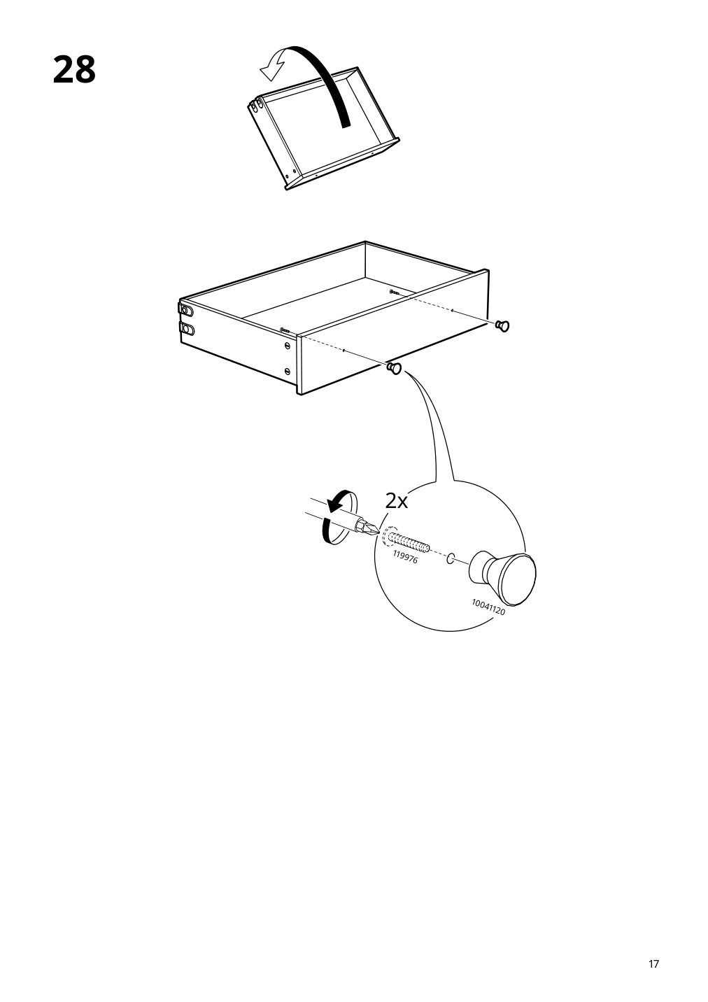 Assembly instructions for IKEA Idanaes coffee table dark brown stained | Page 17 - IKEA IDANÄS coffee table 105.000.02