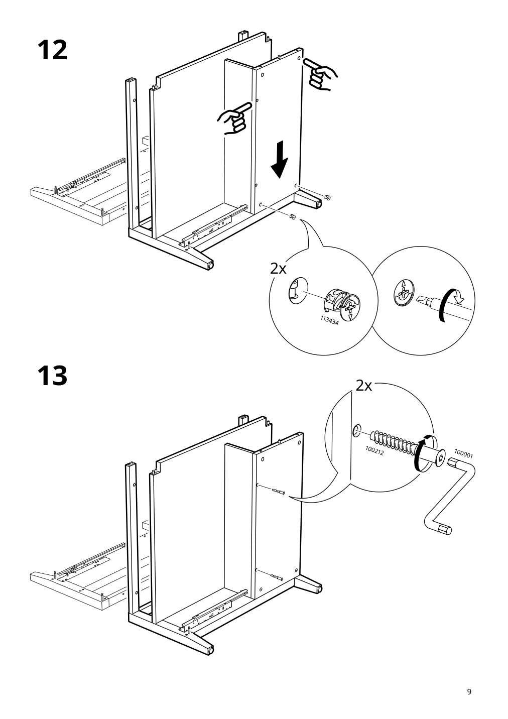 Assembly instructions for IKEA Idanaes coffee table dark brown stained | Page 9 - IKEA IDANÄS coffee table 105.000.02