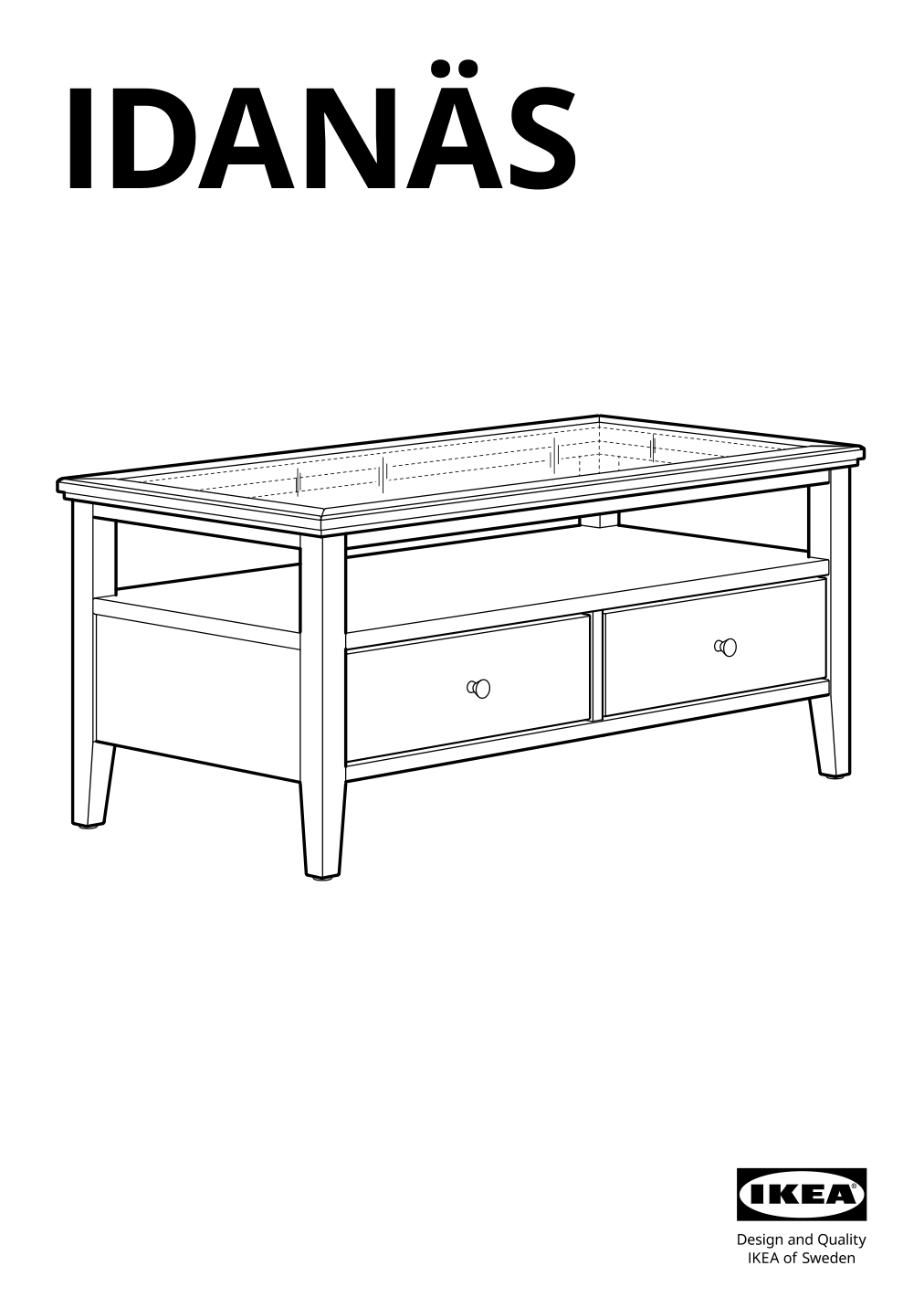 Assembly instructions for IKEA Idanaes coffee table dark brown stained | Page 1 - IKEA IDANÄS coffee table 804.878.70