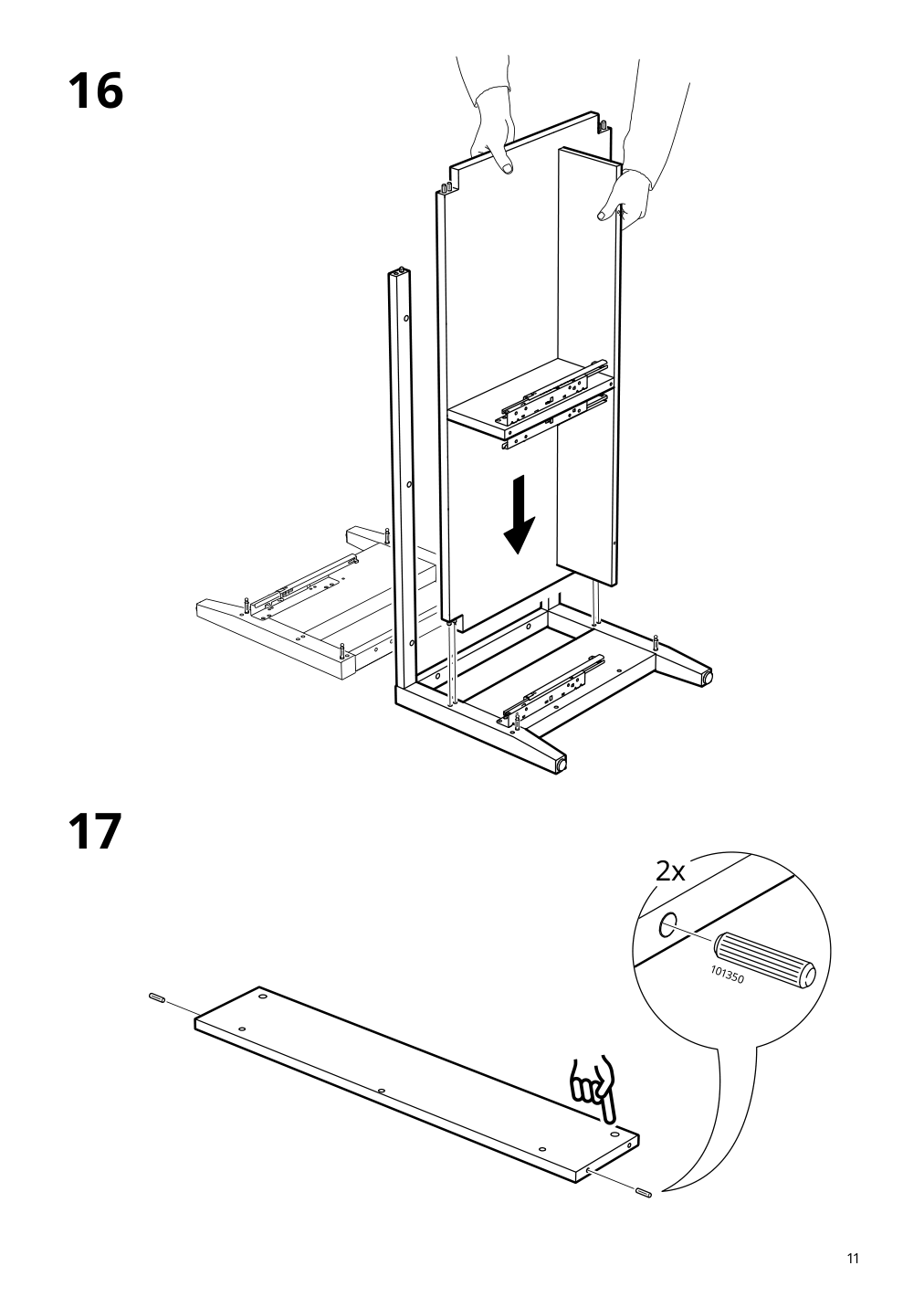 Assembly instructions for IKEA Idanaes coffee table dark brown stained | Page 11 - IKEA IDANÄS coffee table 804.878.70