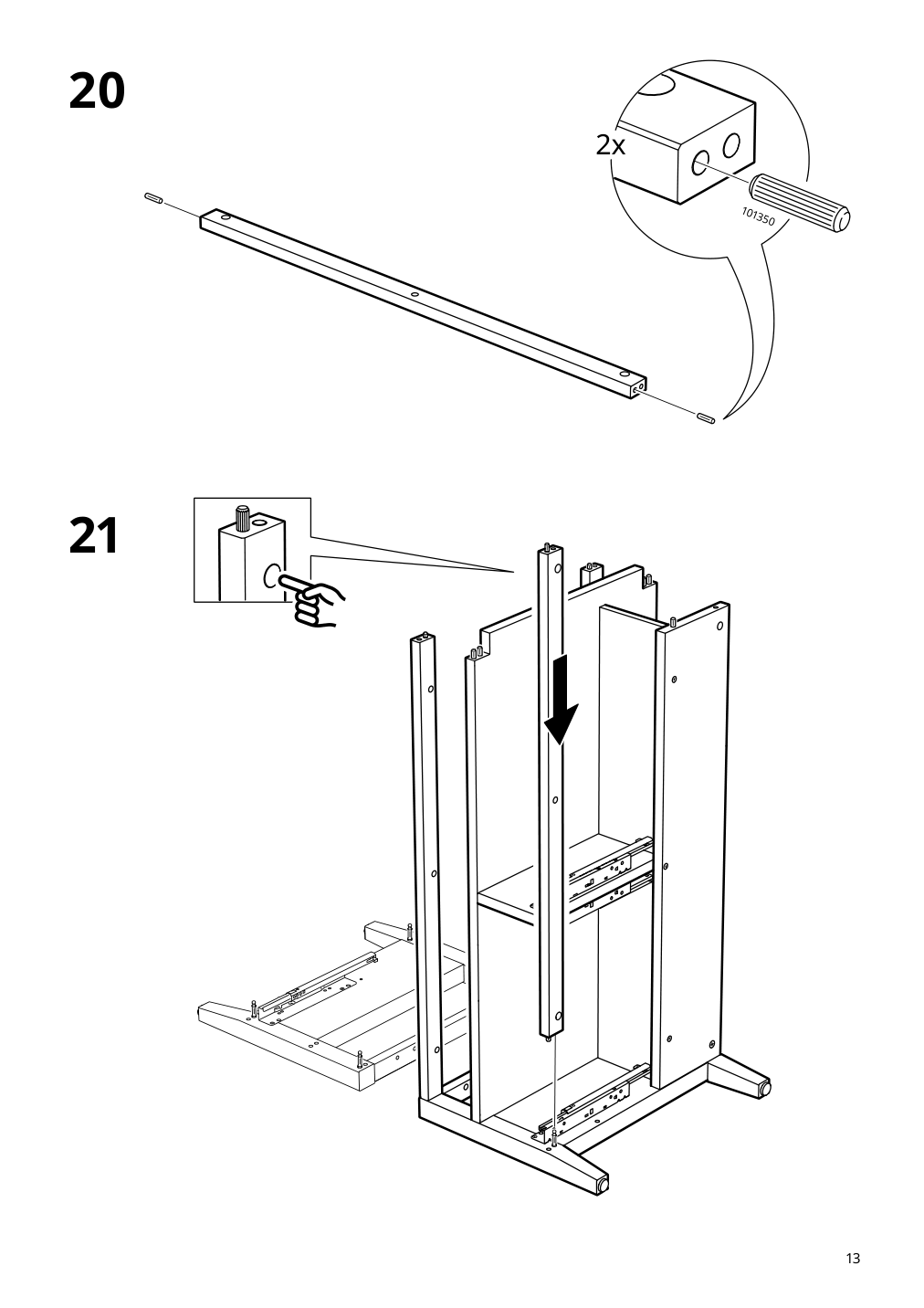 Assembly instructions for IKEA Idanaes coffee table dark brown stained | Page 13 - IKEA IDANÄS coffee table 804.878.70