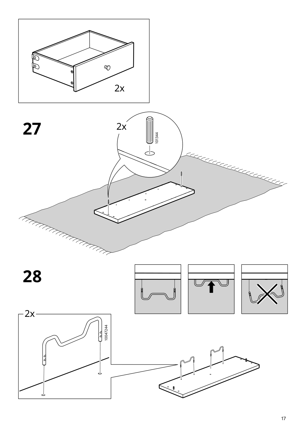 Assembly instructions for IKEA Idanaes coffee table dark brown stained | Page 17 - IKEA IDANÄS coffee table 804.878.70