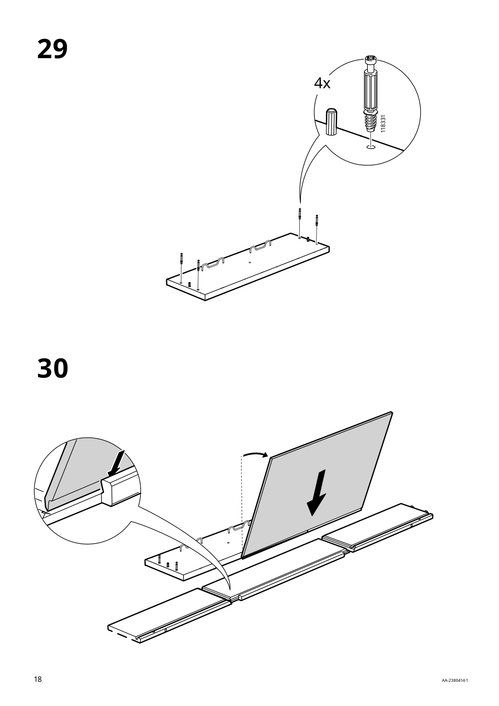 Assembly instructions for IKEA Idanaes coffee table dark brown stained | Page 18 - IKEA IDANÄS coffee table 804.878.70