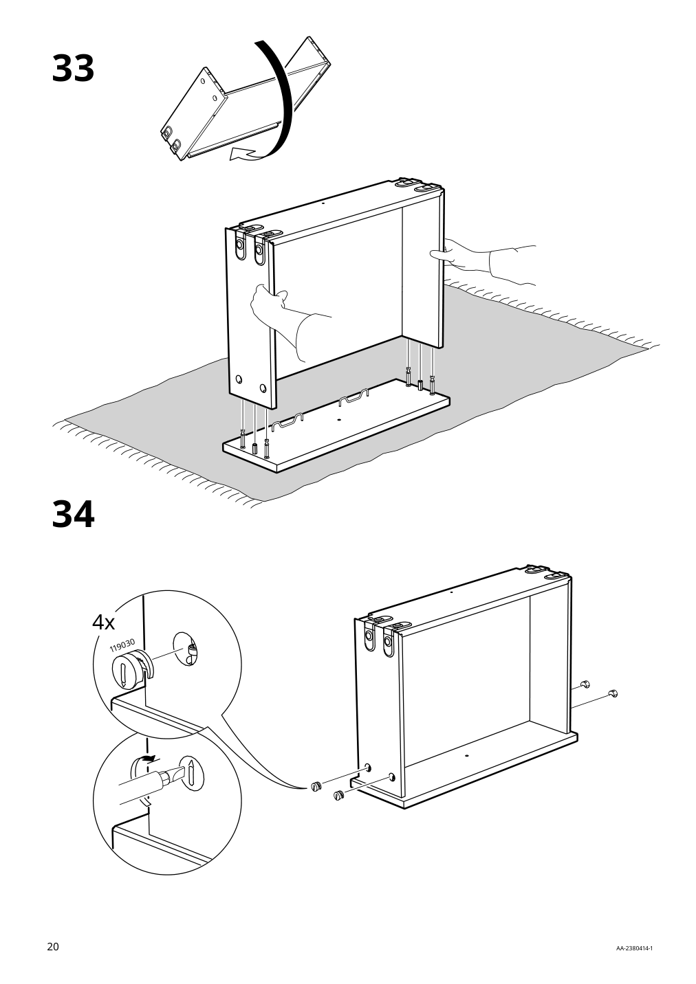 Assembly instructions for IKEA Idanaes coffee table dark brown stained | Page 20 - IKEA IDANÄS coffee table 804.878.70