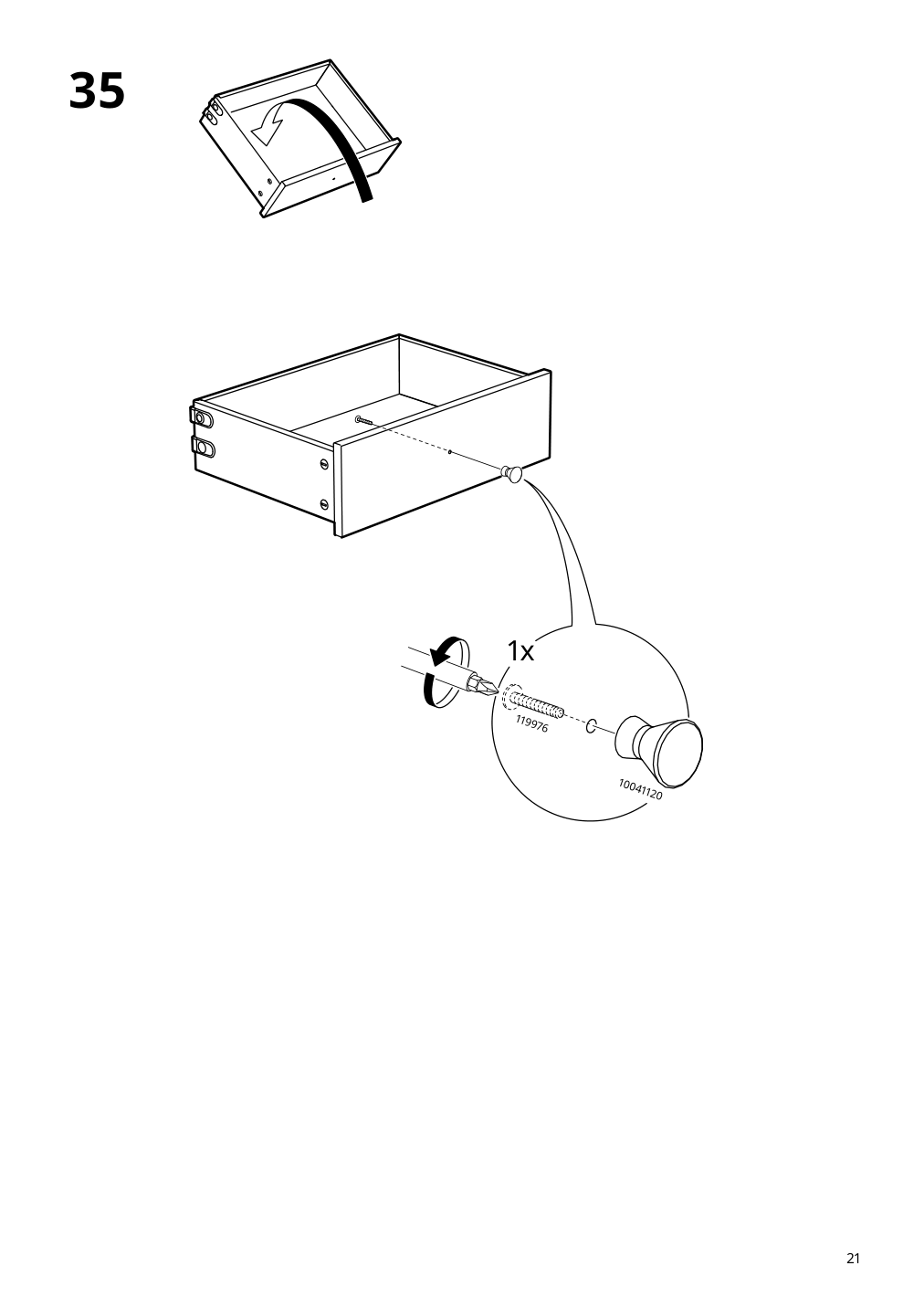 Assembly instructions for IKEA Idanaes coffee table dark brown stained | Page 21 - IKEA IDANÄS coffee table 804.878.70