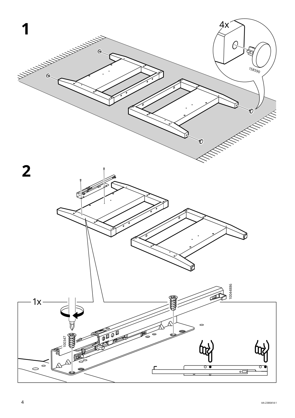 Assembly instructions for IKEA Idanaes coffee table dark brown stained | Page 4 - IKEA IDANÄS coffee table 804.878.70