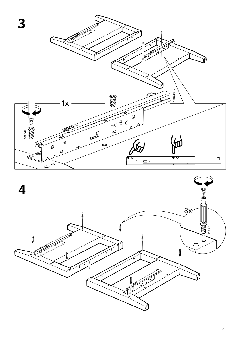 Assembly instructions for IKEA Idanaes coffee table dark brown stained | Page 5 - IKEA IDANÄS coffee table 804.878.70