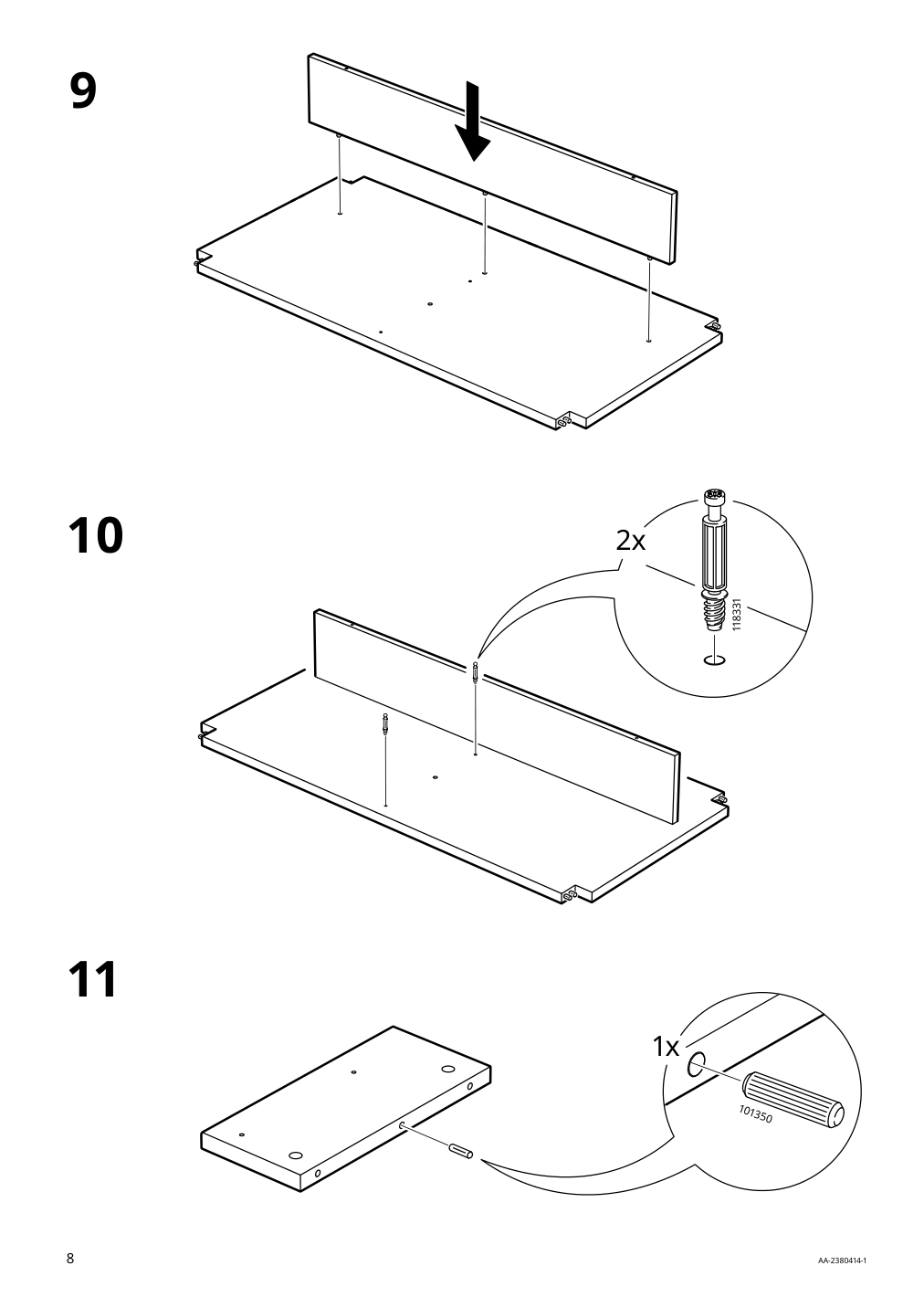 Assembly instructions for IKEA Idanaes coffee table dark brown stained | Page 8 - IKEA IDANÄS coffee table 804.878.70