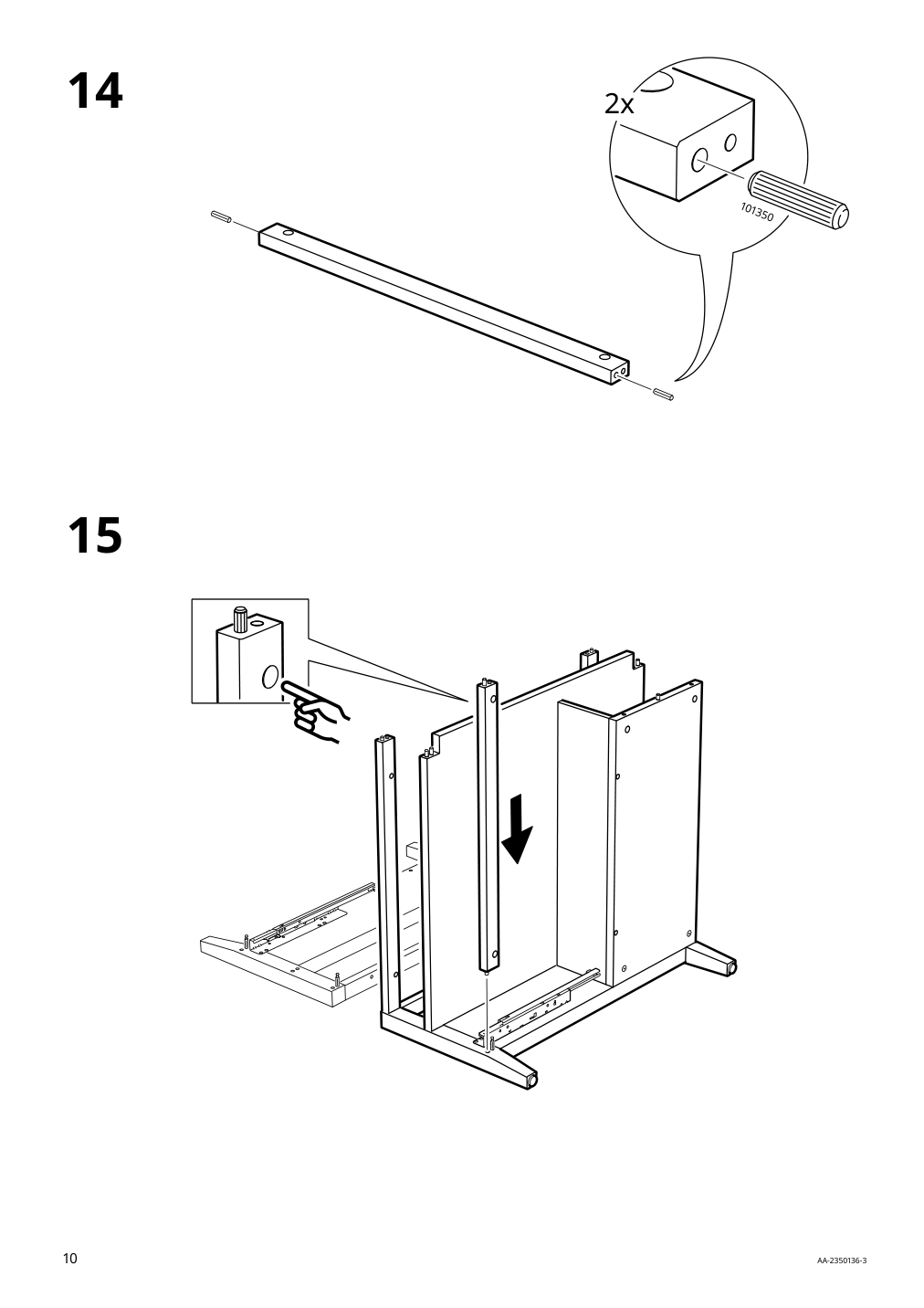 Assembly instructions for IKEA Idanaes coffee table white | Page 10 - IKEA IDANÄS coffee table 405.000.05