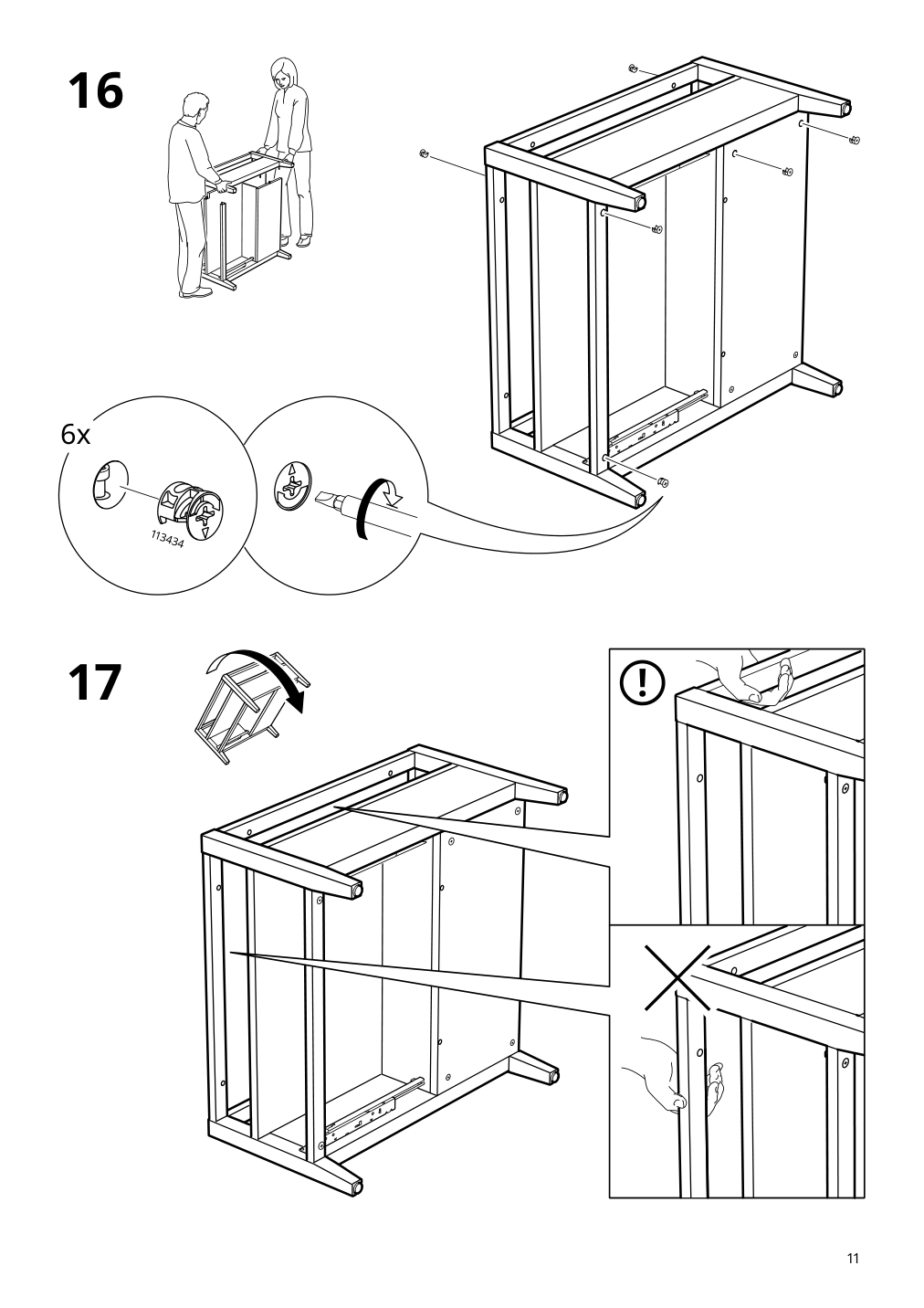 Assembly instructions for IKEA Idanaes coffee table white | Page 11 - IKEA IDANÄS coffee table 405.000.05