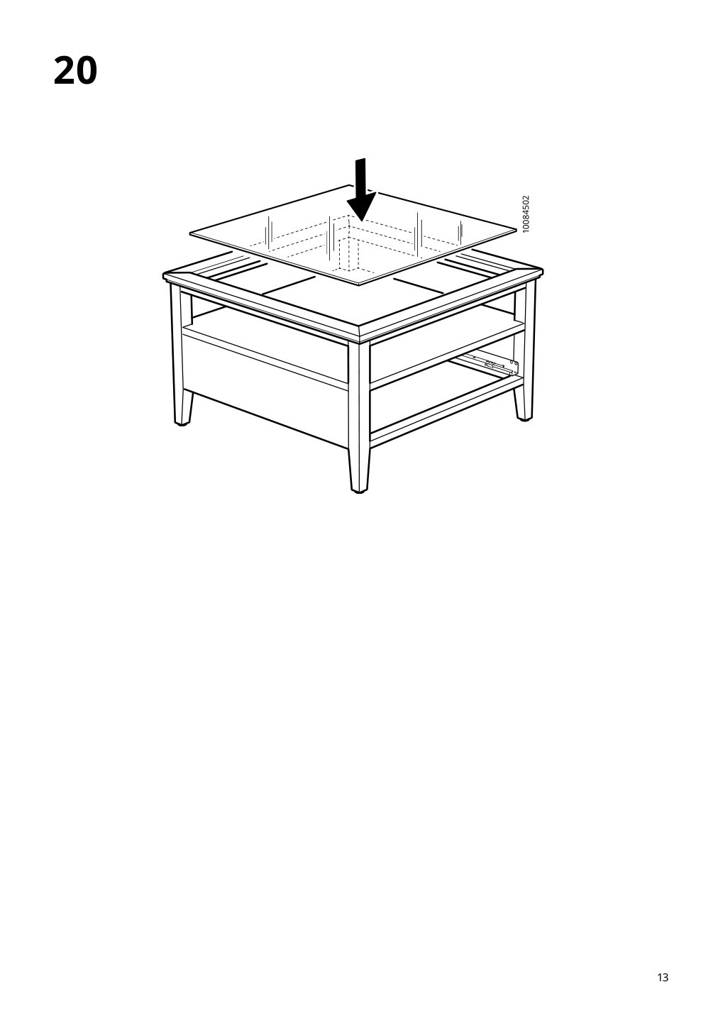 Assembly instructions for IKEA Idanaes coffee table white | Page 13 - IKEA IDANÄS coffee table 405.000.05