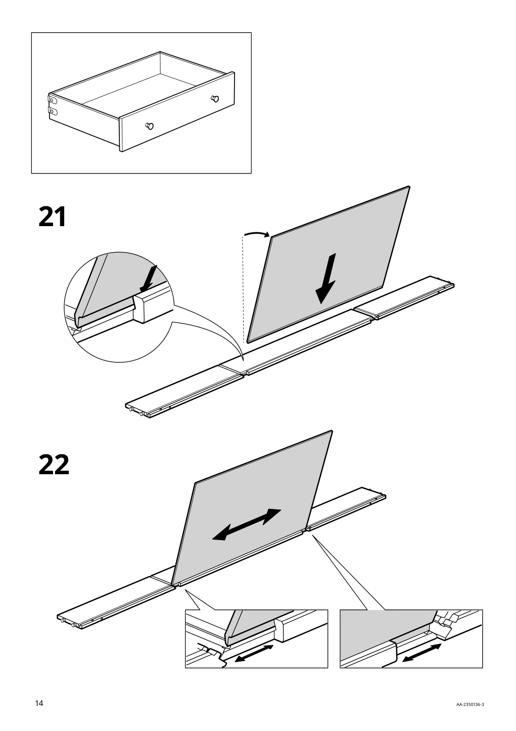 Assembly instructions for IKEA Idanaes coffee table white | Page 14 - IKEA IDANÄS coffee table 405.000.05