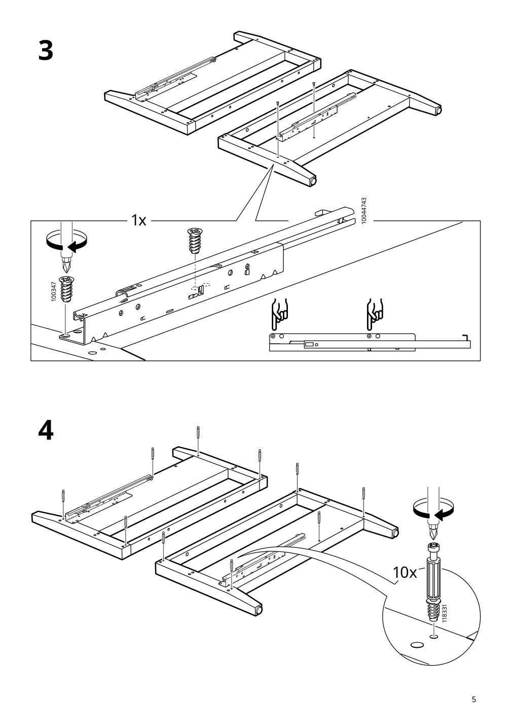 Assembly instructions for IKEA Idanaes coffee table white | Page 5 - IKEA IDANÄS coffee table 405.000.05