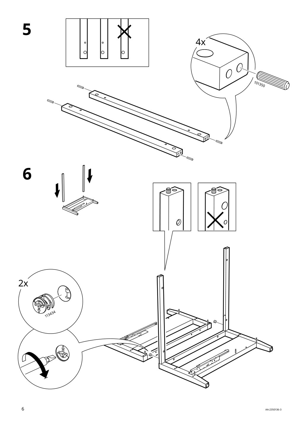 Assembly instructions for IKEA Idanaes coffee table white | Page 6 - IKEA IDANÄS coffee table 405.000.05