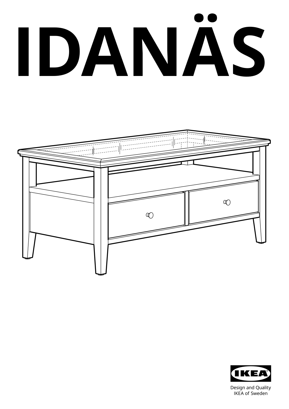 Assembly instructions for IKEA Idanaes coffee table white | Page 1 - IKEA IDANÄS coffee table 204.878.73