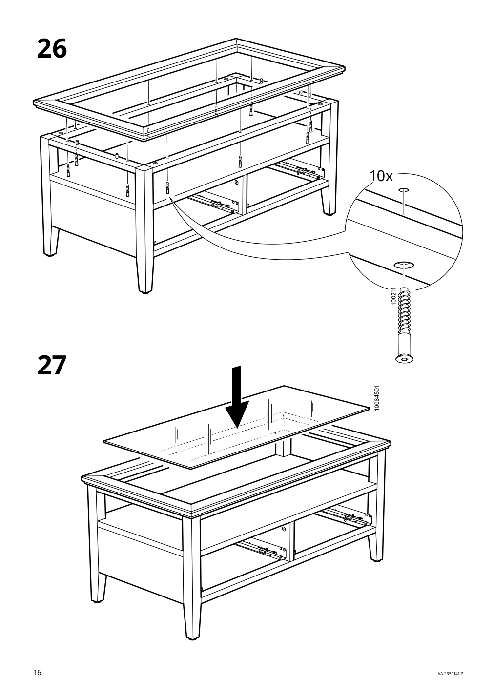 Assembly instructions for IKEA Idanaes coffee table white | Page 16 - IKEA IDANÄS coffee table 204.878.73