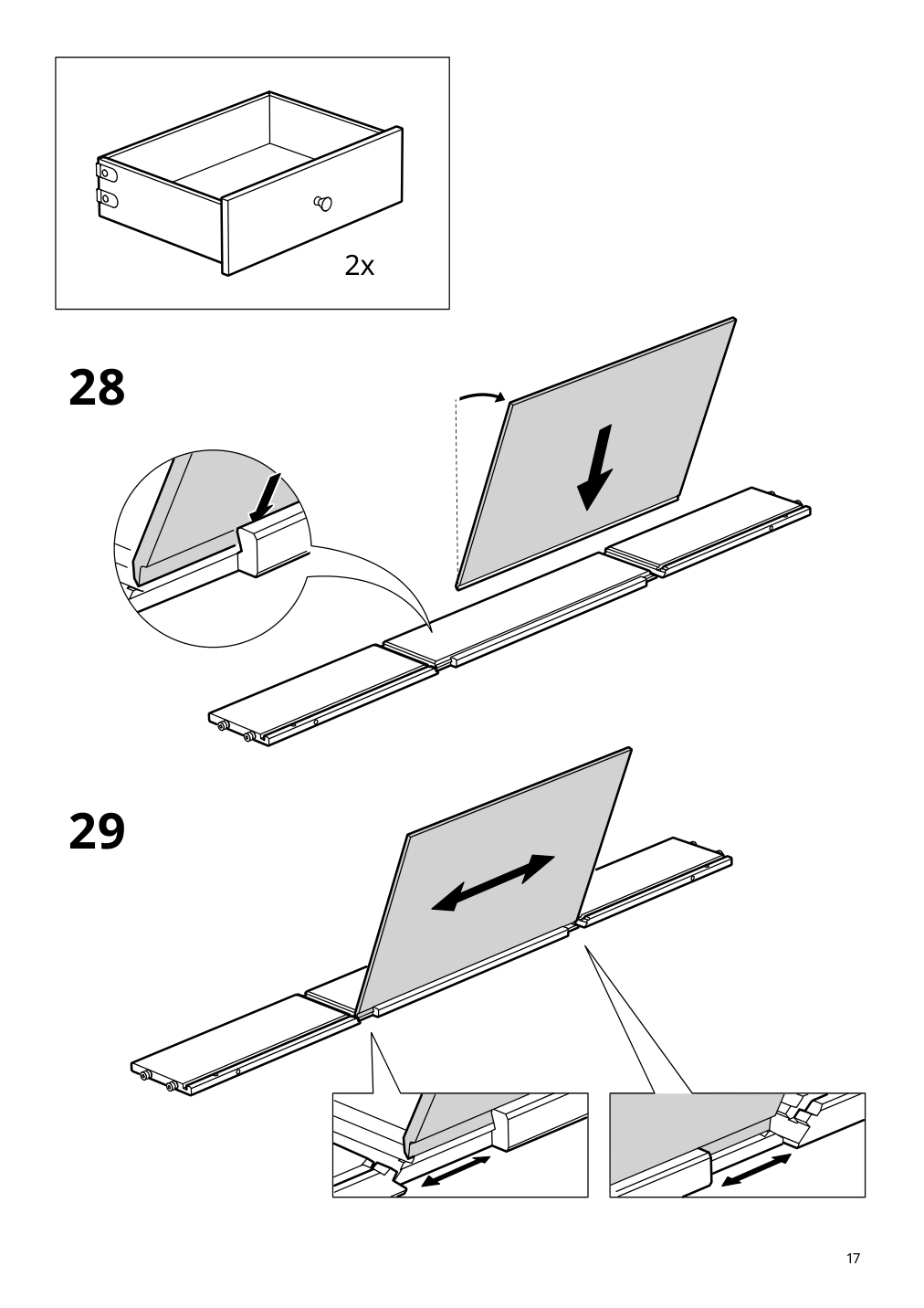 Assembly instructions for IKEA Idanaes coffee table white | Page 17 - IKEA IDANÄS coffee table 204.878.73