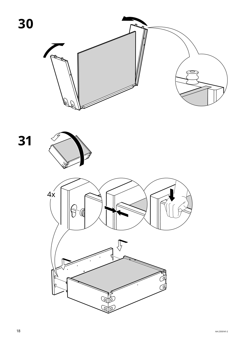 Assembly instructions for IKEA Idanaes coffee table white | Page 18 - IKEA IDANÄS coffee table 204.878.73