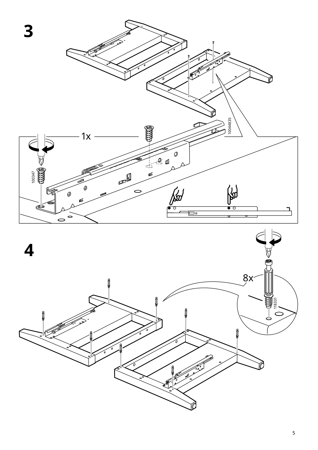 Assembly instructions for IKEA Idanaes coffee table white | Page 5 - IKEA IDANÄS coffee table 204.878.73