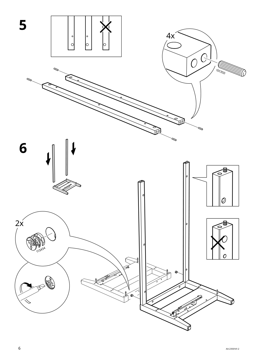 Assembly instructions for IKEA Idanaes coffee table white | Page 6 - IKEA IDANÄS coffee table 204.878.73