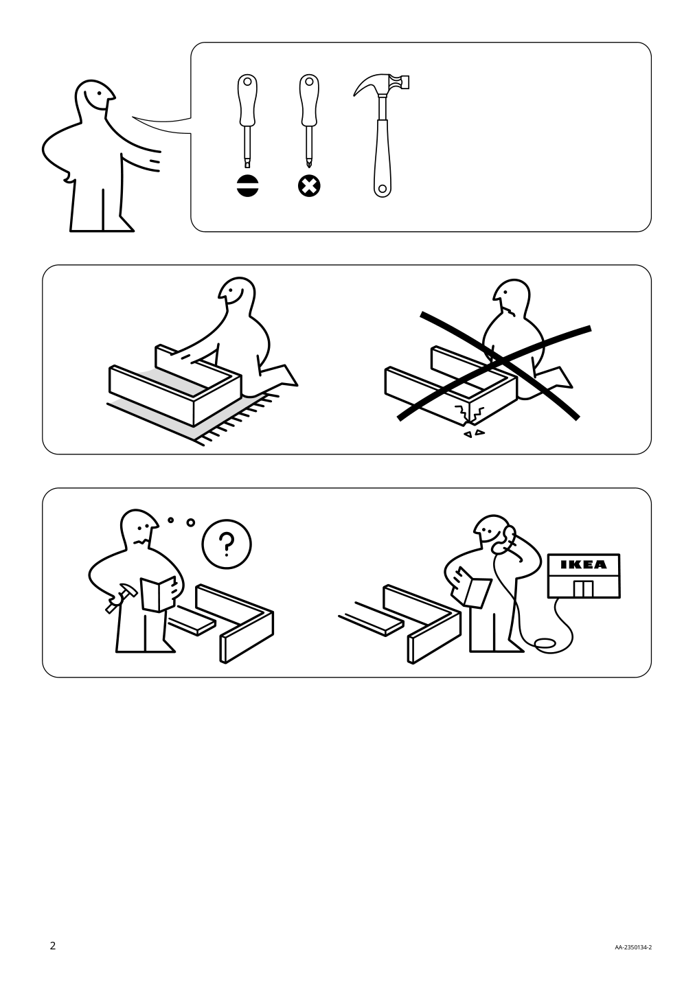 Assembly instructions for IKEA Idanaes console table white | Page 2 - IKEA IDANÄS console table 904.878.79