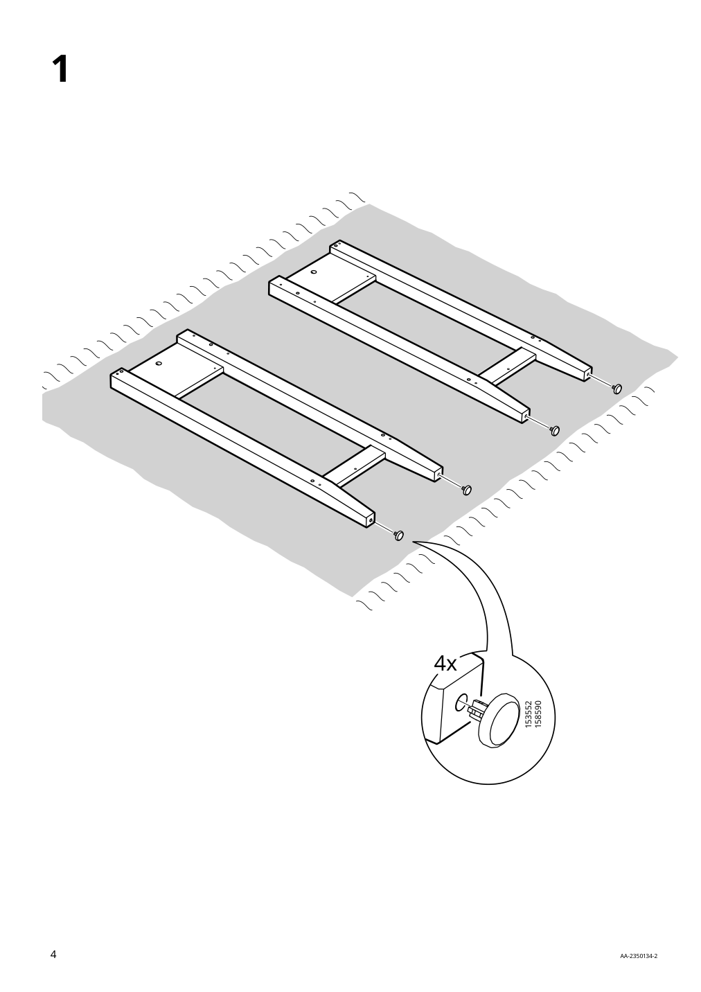 Assembly instructions for IKEA Idanaes console table white | Page 4 - IKEA IDANÄS console table 904.878.79