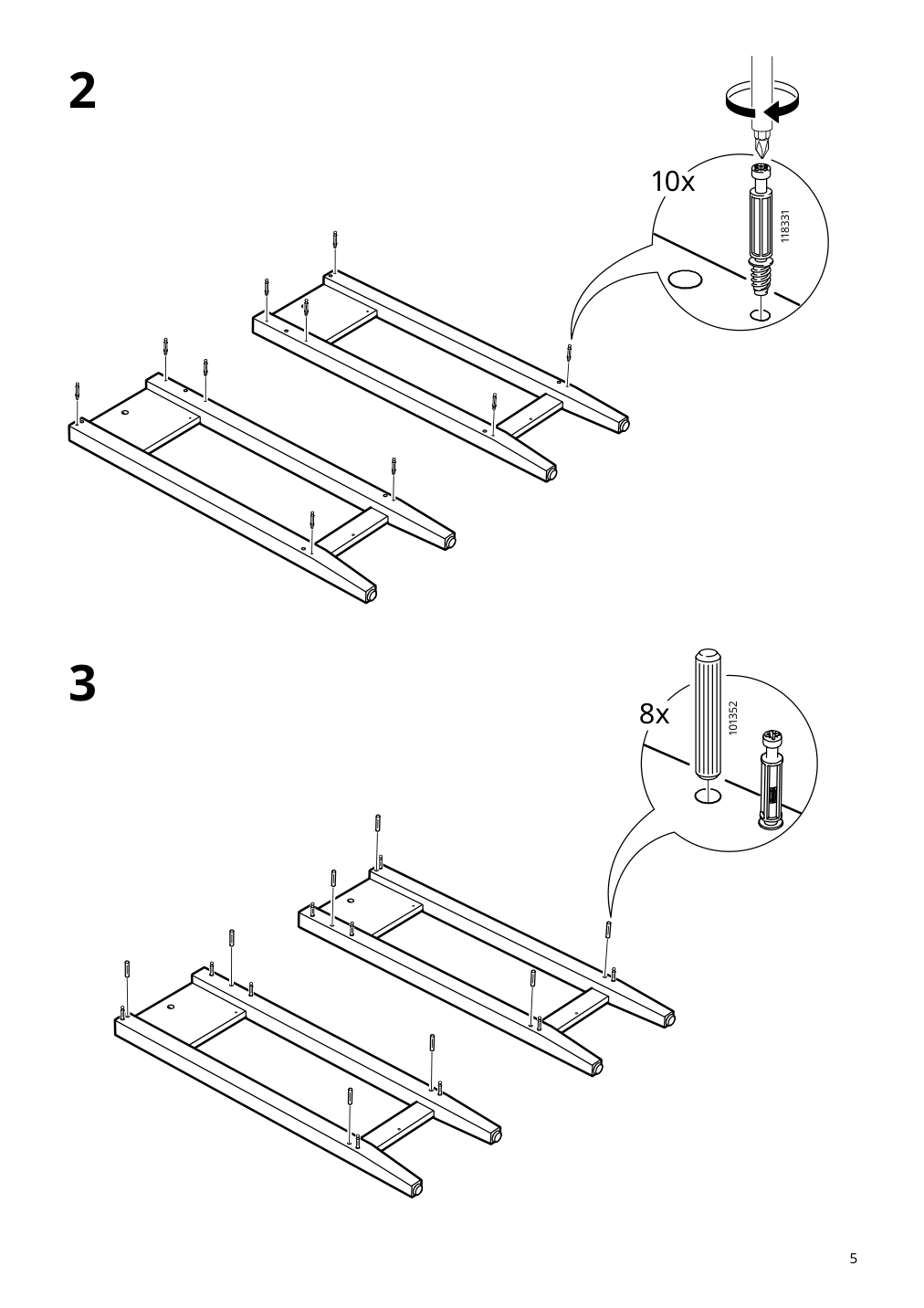 Assembly instructions for IKEA Idanaes console table dark brown stained | Page 5 - IKEA IDANÄS console table 504.878.76