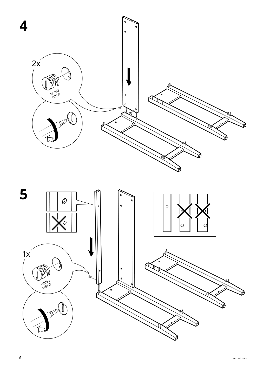 Assembly instructions for IKEA Idanaes console table dark brown stained | Page 6 - IKEA IDANÄS console table 504.878.76