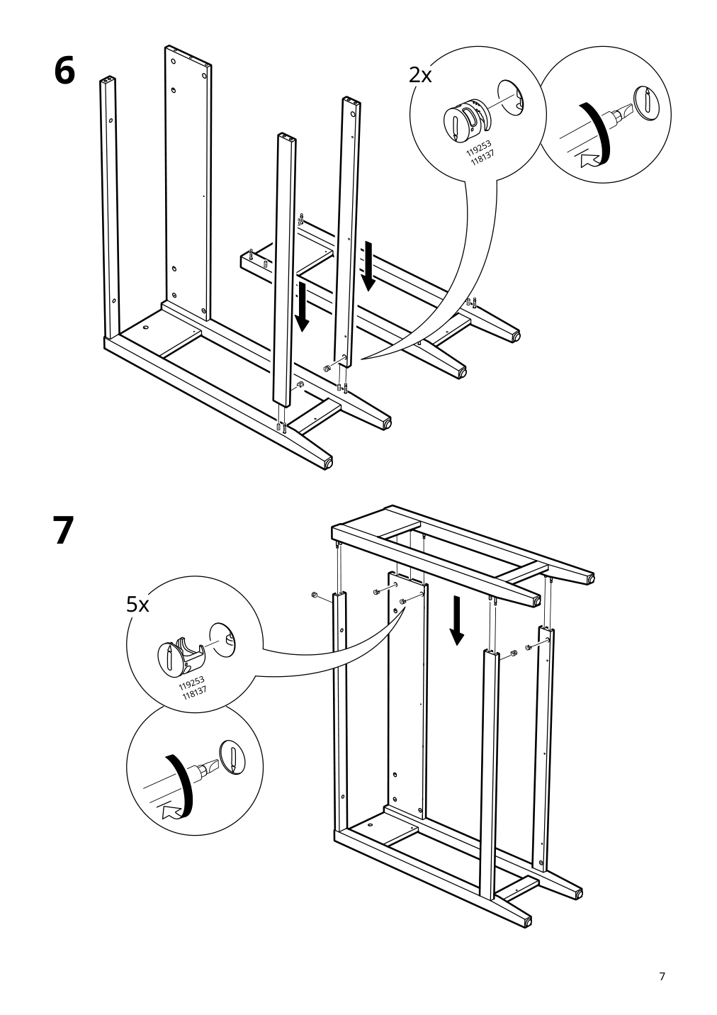 Assembly instructions for IKEA Idanaes console table dark brown stained | Page 7 - IKEA IDANÄS console table 504.878.76