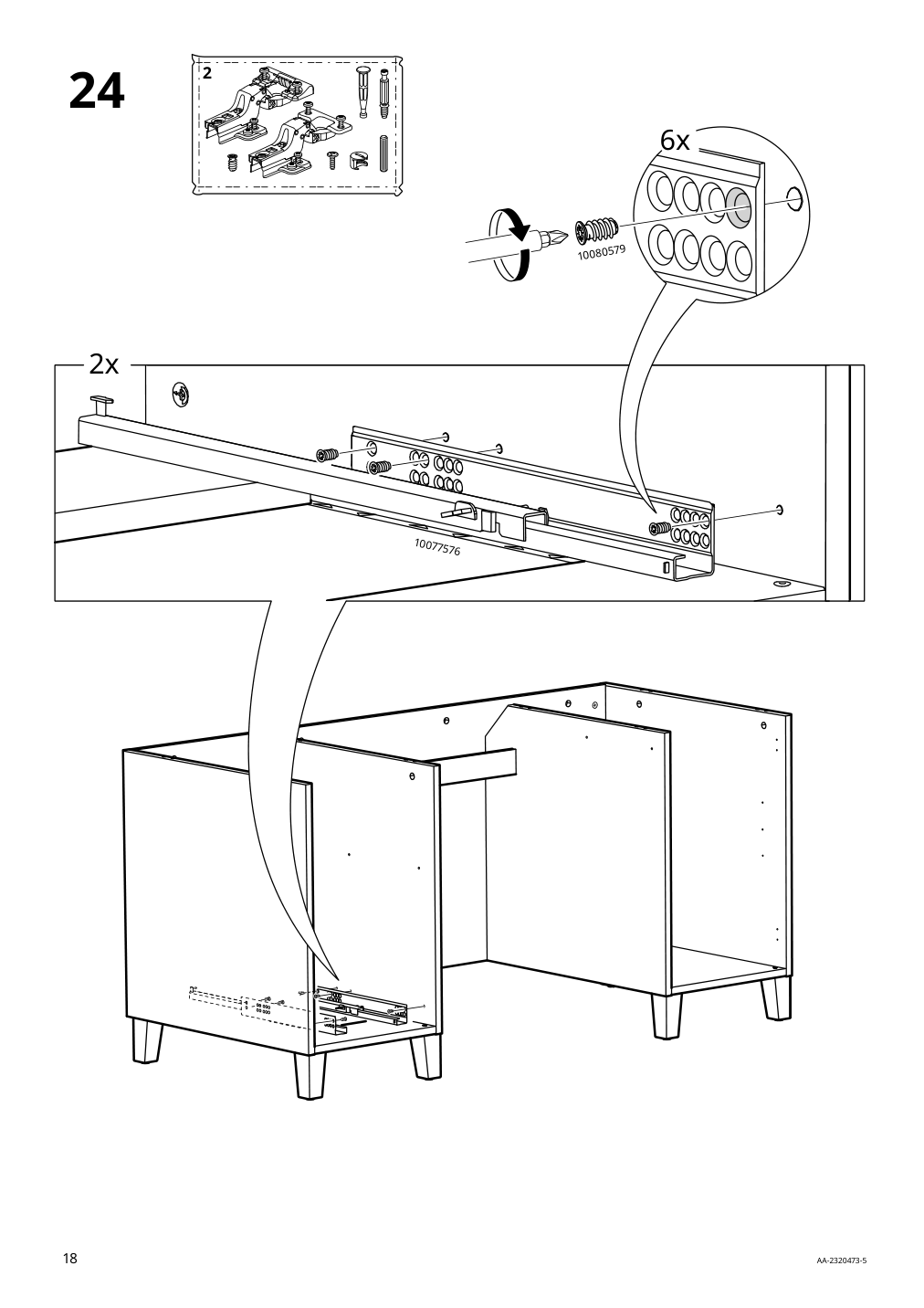 Assembly instructions for IKEA Idanaes desk white | Page 18 - IKEA IDANÄS desk 105.141.55