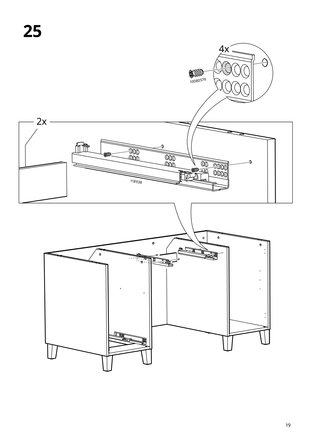 Assembly instructions for IKEA Idanaes desk white | Page 19 - IKEA IDANÄS desk 105.141.55