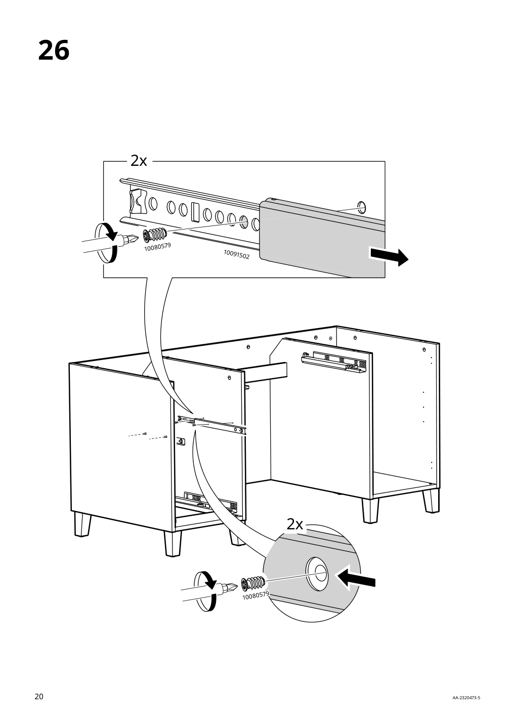 Assembly instructions for IKEA Idanaes desk white | Page 20 - IKEA IDANÄS desk 105.141.55