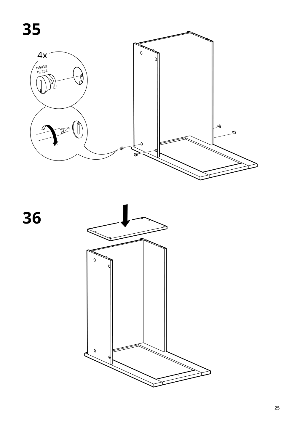 Assembly instructions for IKEA Idanaes desk white | Page 25 - IKEA IDANÄS desk 105.141.55