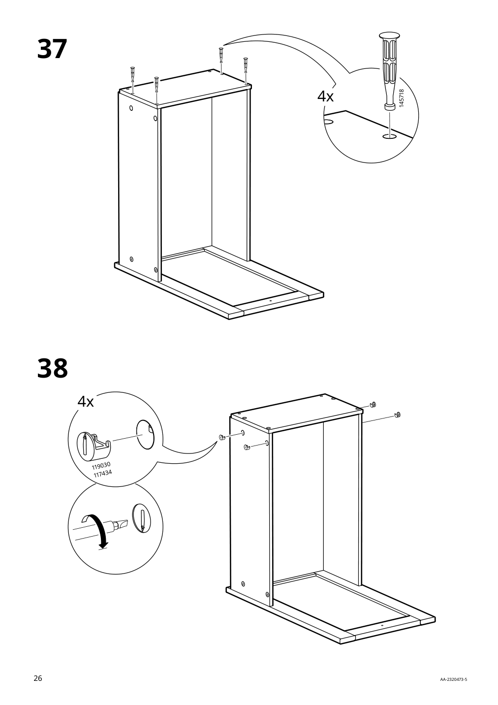 Assembly instructions for IKEA Idanaes desk white | Page 26 - IKEA IDANÄS desk 105.141.55