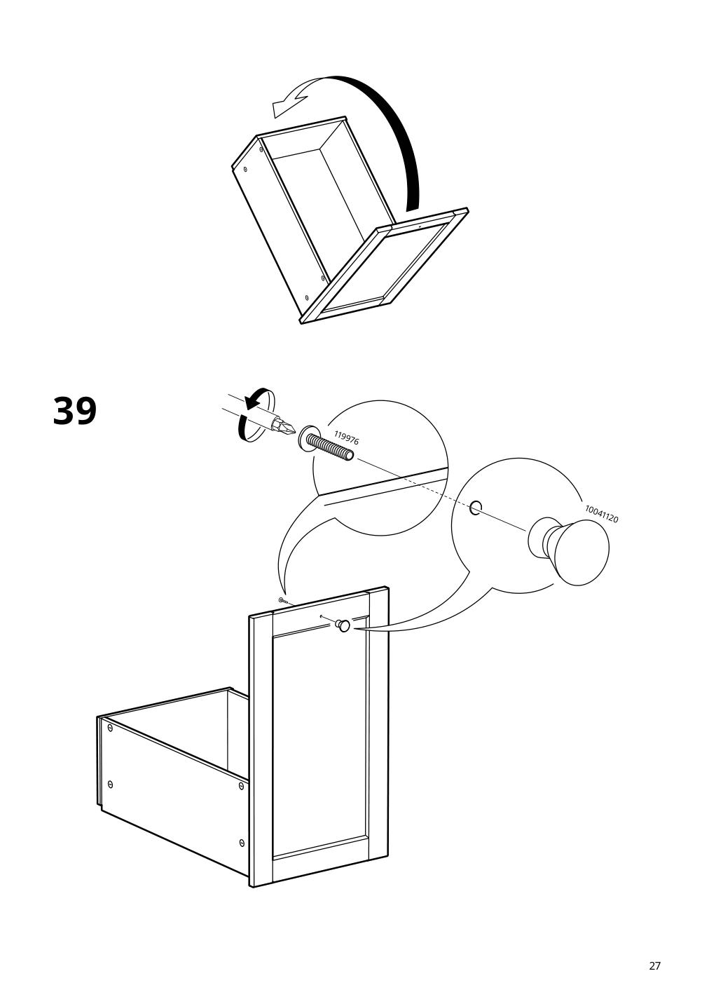 Assembly instructions for IKEA Idanaes desk white | Page 27 - IKEA IDANÄS desk 105.141.55