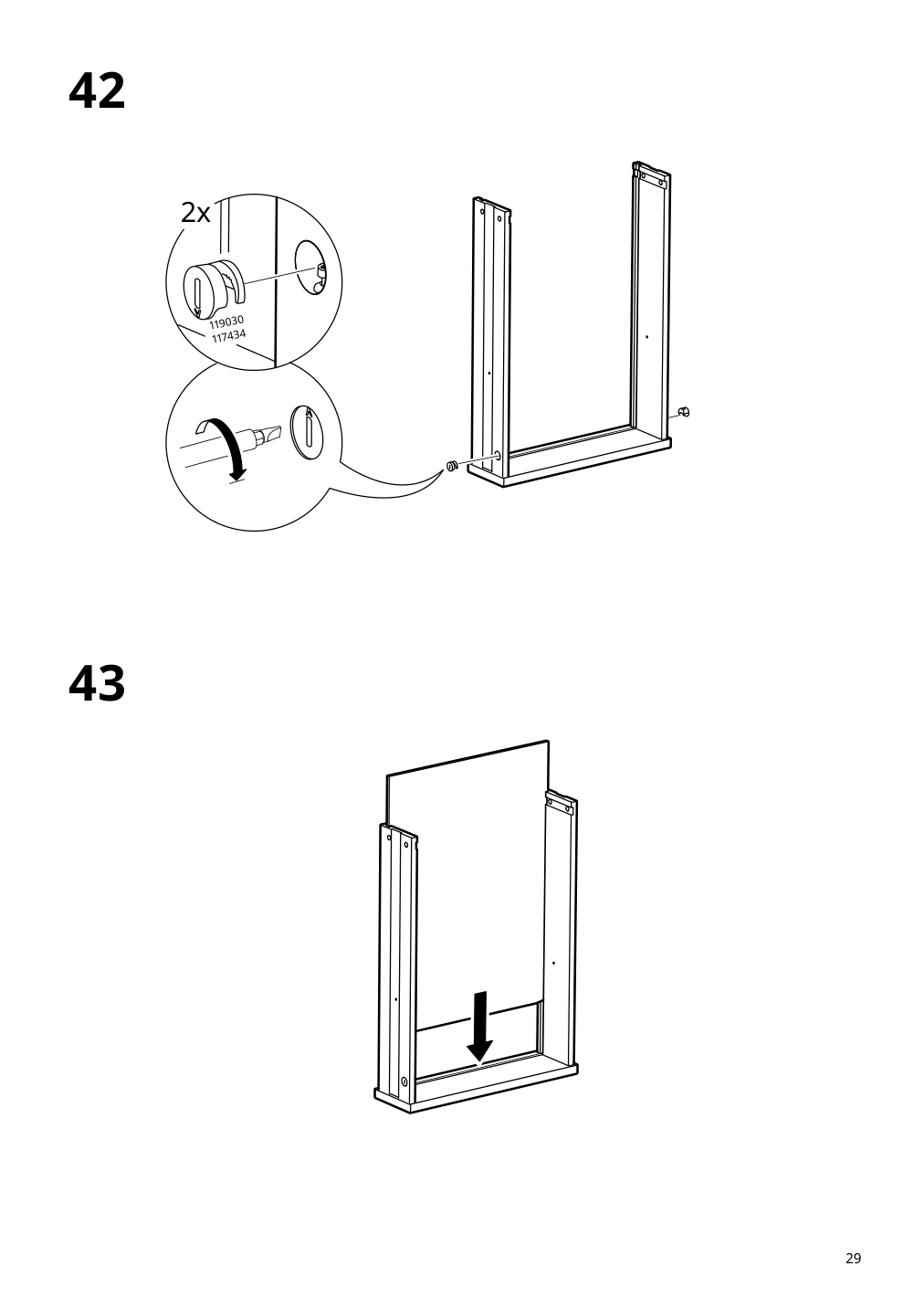 Assembly instructions for IKEA Idanaes desk white | Page 29 - IKEA IDANÄS desk 105.141.55