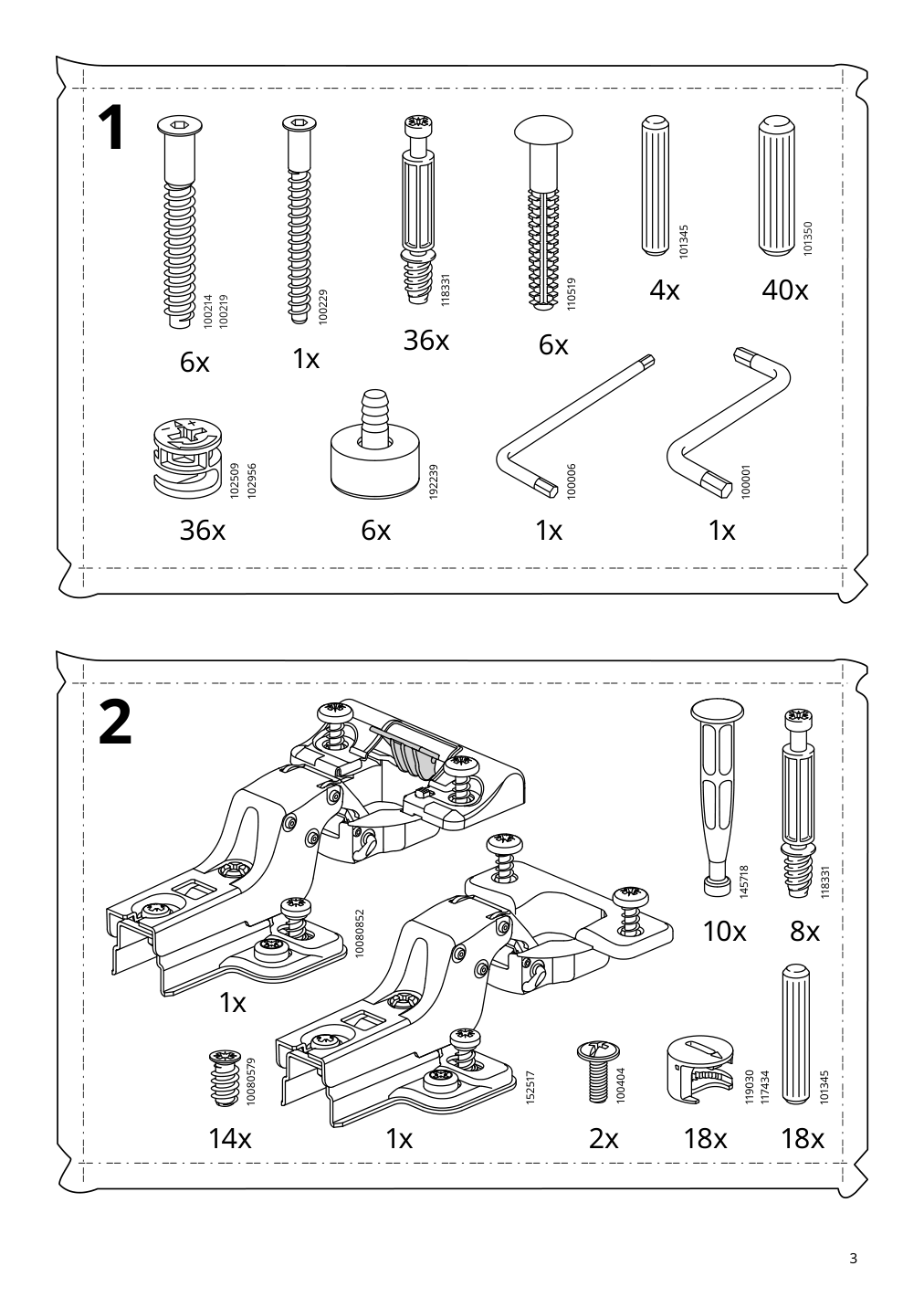 Assembly instructions for IKEA Idanaes desk white | Page 3 - IKEA IDANÄS desk 105.141.55