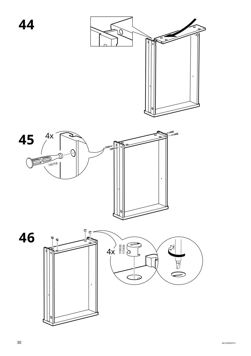 Assembly instructions for IKEA Idanaes desk white | Page 30 - IKEA IDANÄS desk 105.141.55